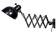 Black Industrial Bauhaus Scissor Wall Lamp from Kaiser Idell, 1930s