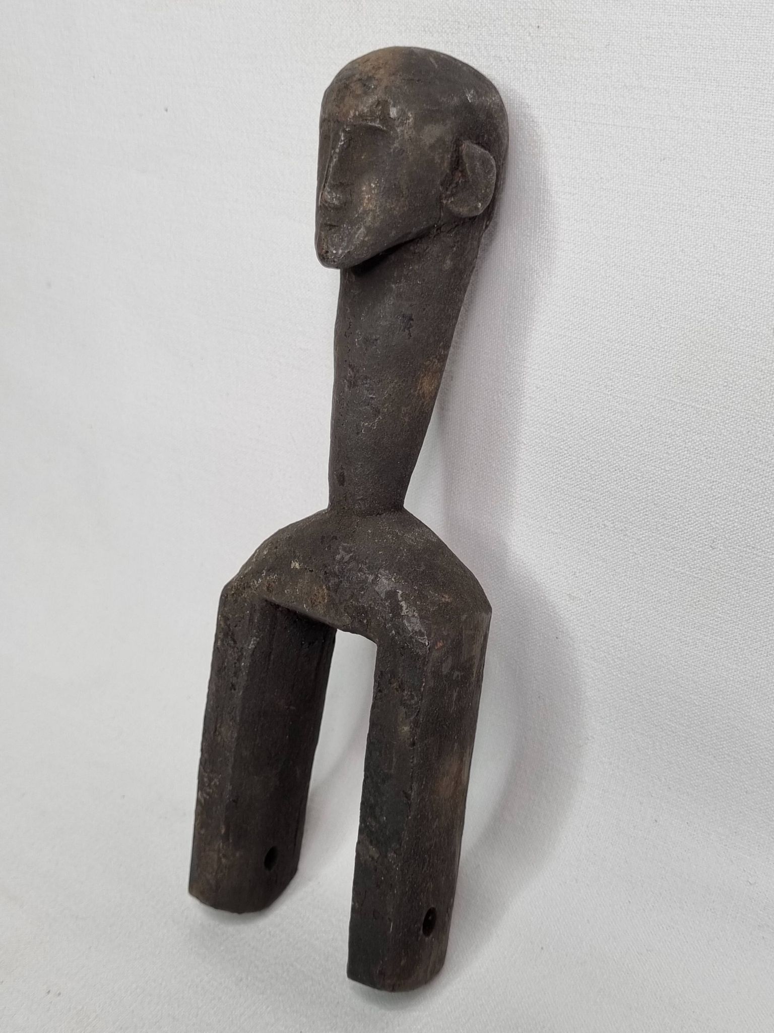 Étrier de poulie de métier à tisser, 21 cm, art tradtionel d'Afrique