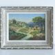 Small painting signed Rougier landscape provence hst oil canvas