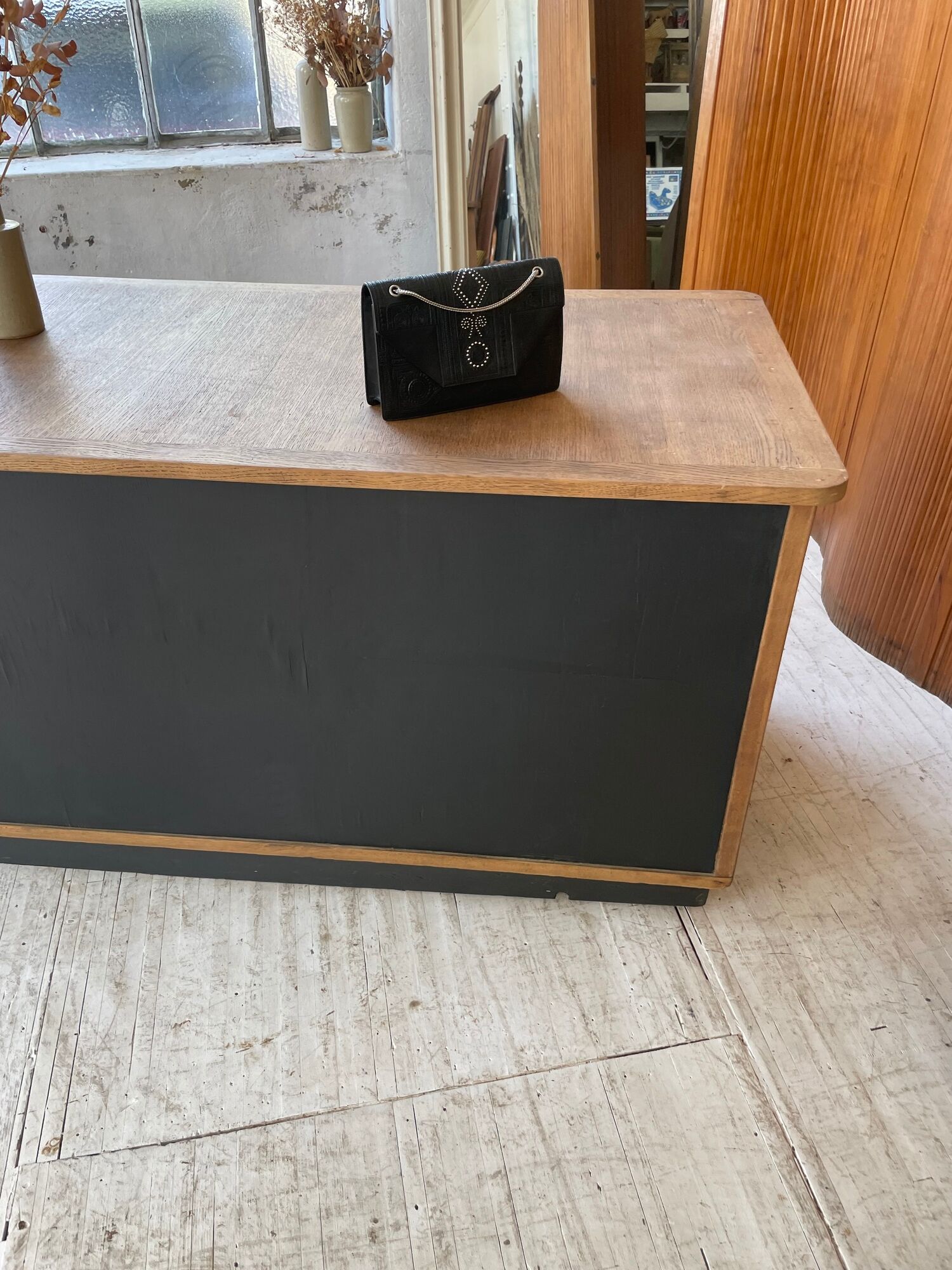 Two-sided counter sliding doors oak XXL 4m enfilade