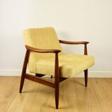 Light Yellow GFM63 Lounge Chair by J. Kedziorek, 1970s