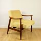 Light Yellow GFM63 Lounge Chair by J. Kedziorek, 1970s