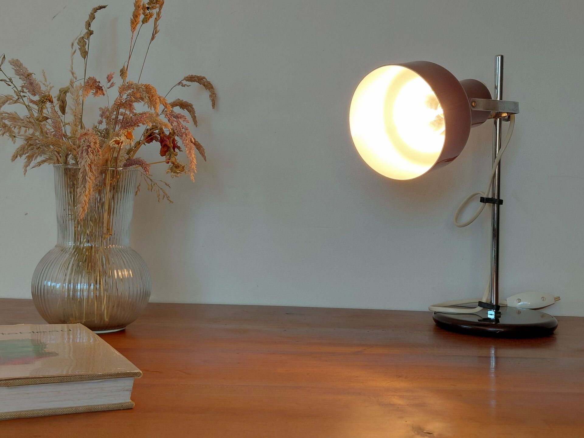 Lampe de bureau ou chevet vintage Space Age orientable-Années 70