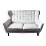 2-Seater Upholstered Sofa Scandinavian Style Mid-Century Spirit Compass Legs