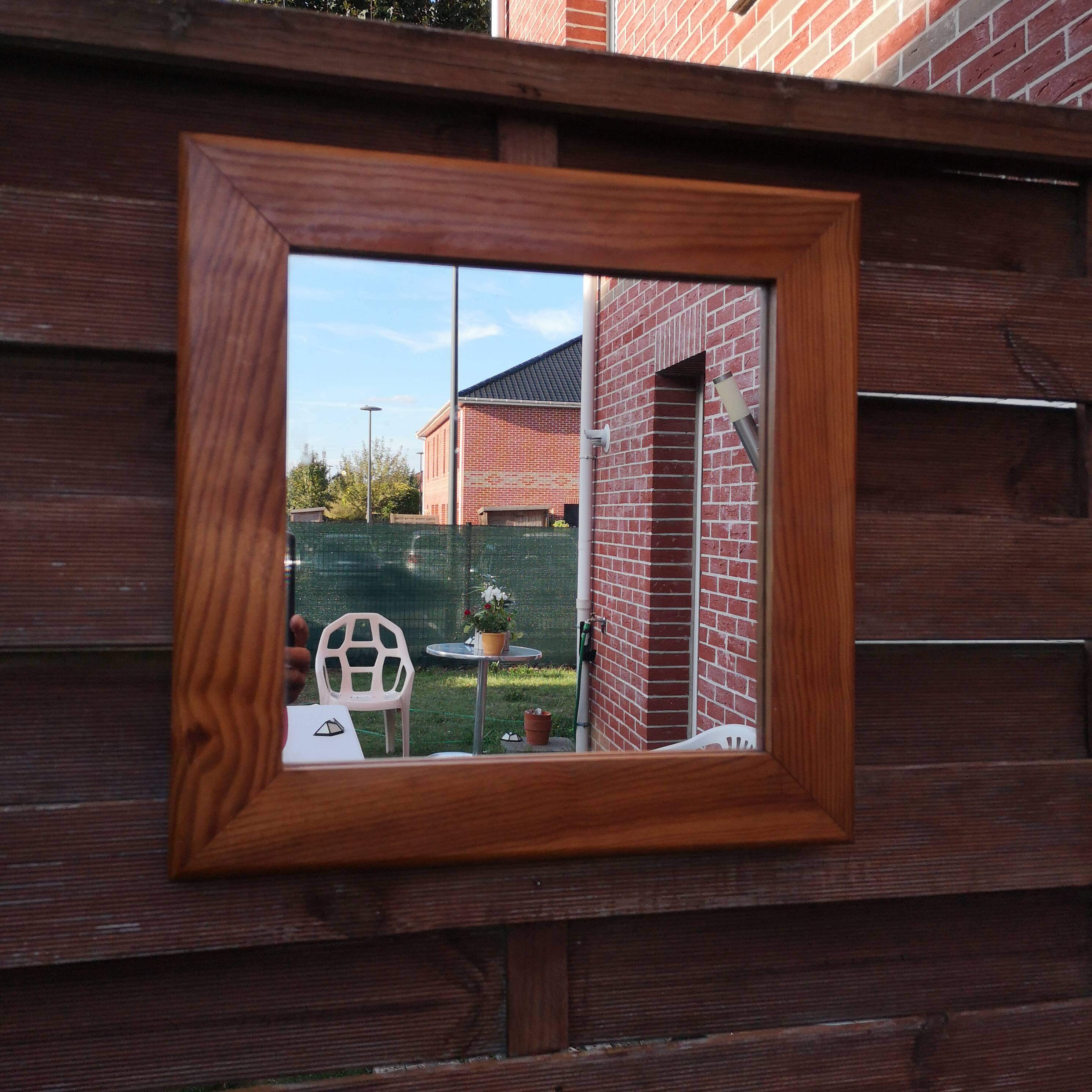 Large Vintage Solid Pine Mirror - Regain Style - 1980