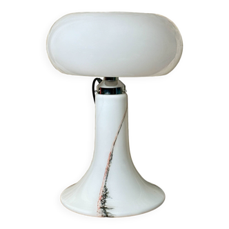 Lampe de bureau suédoise en verre de Luxus, 1960s