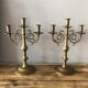 Duo de chandeliers en laiton