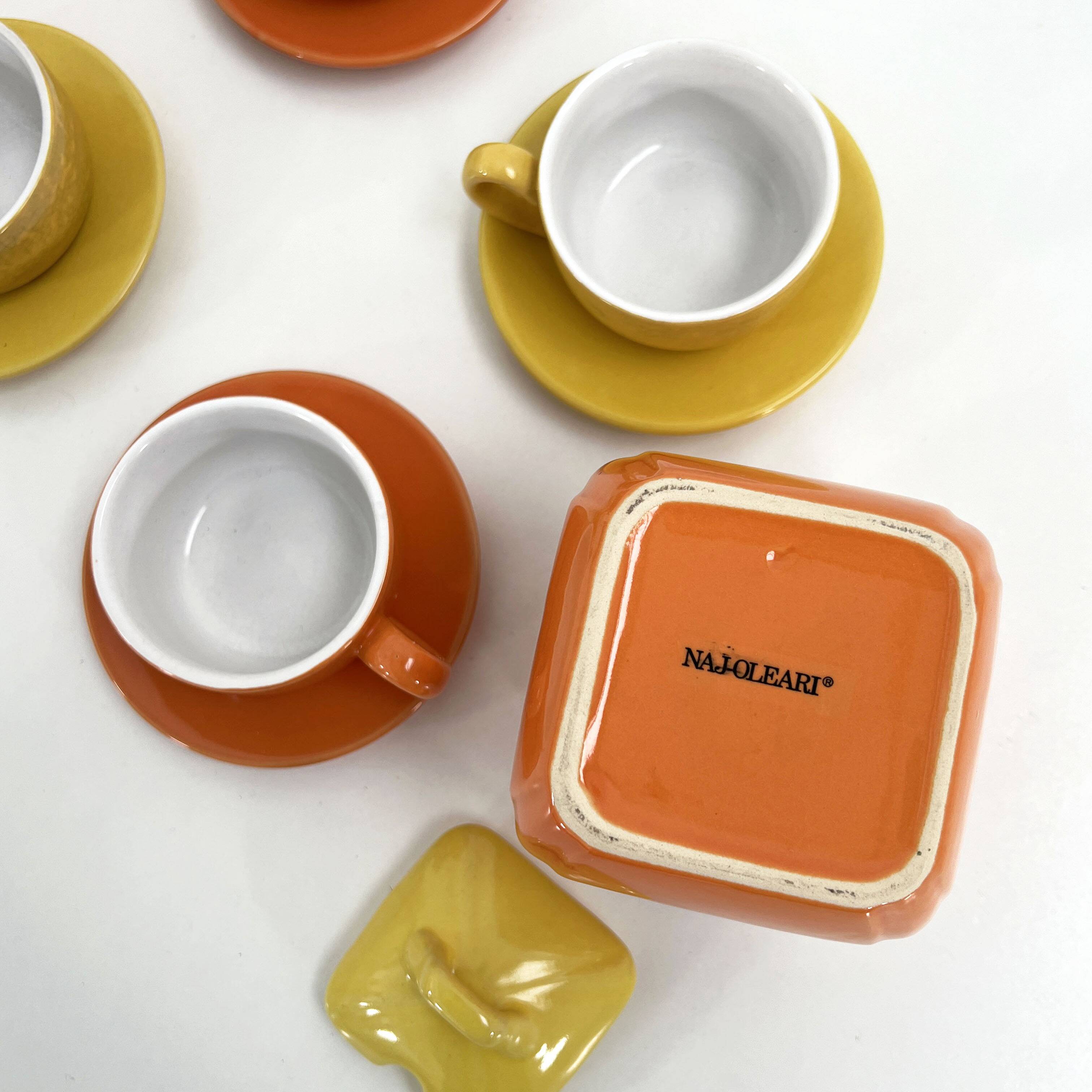 Ceramic tea set by Naj Oleari, 1980