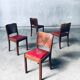 Art Deco Dining Chair Set, Belgium, 1920s, Set of 4