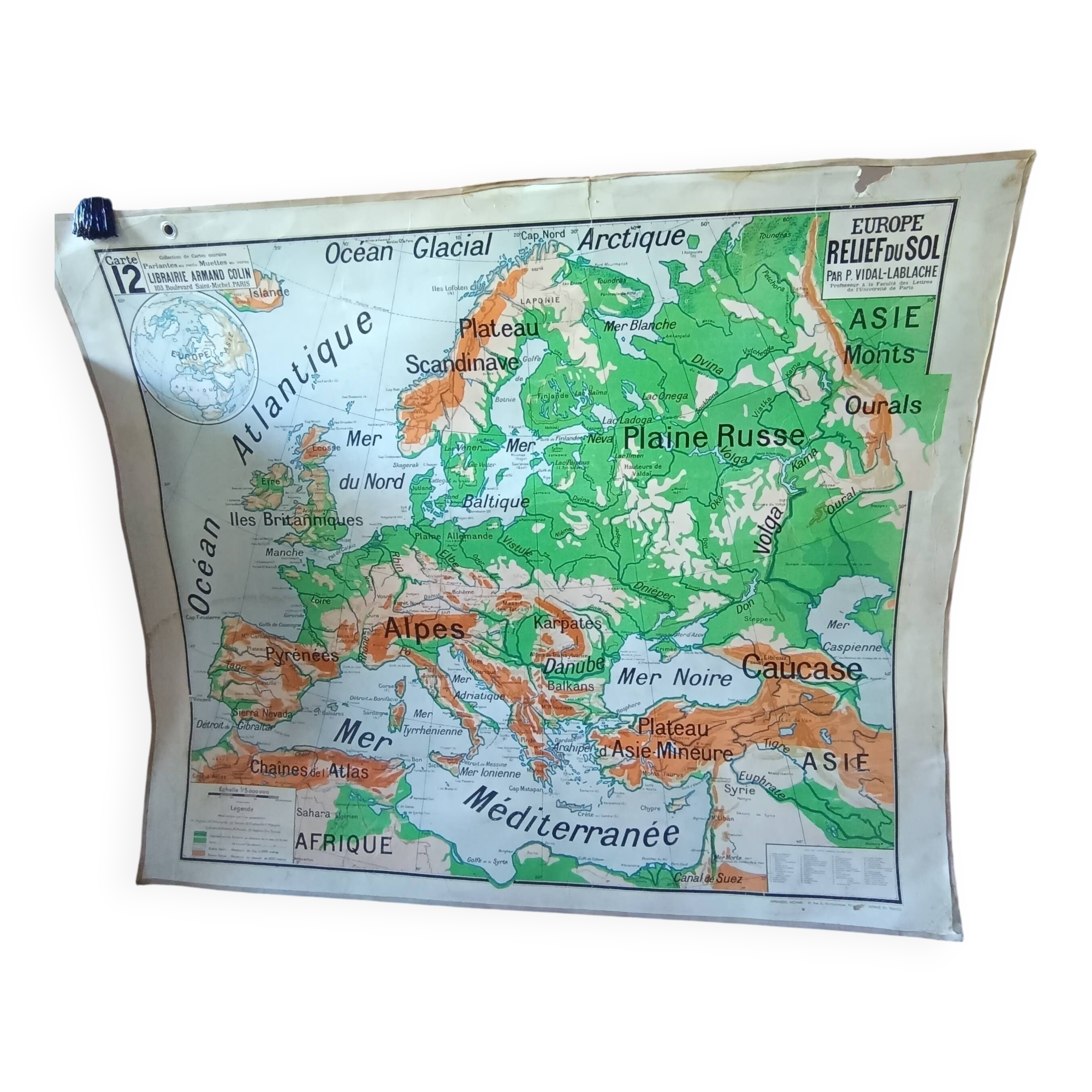 old school map 1950 Paul Vidal Labache n°12