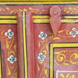 Antique painted folk art cabinet