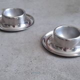 Set of 2 stainless steel egg cups