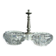 Double salt cellar in crystal and tin