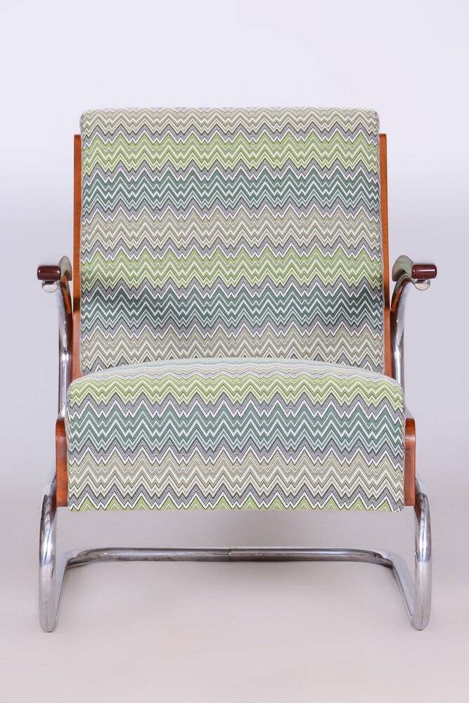 Art Deco Armchair in Beech and Spruce, 1930s