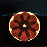 Scandinavian table lamp in strips of pine, 1960