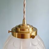 Art Deco satin glass pendant/lamp (5 available)