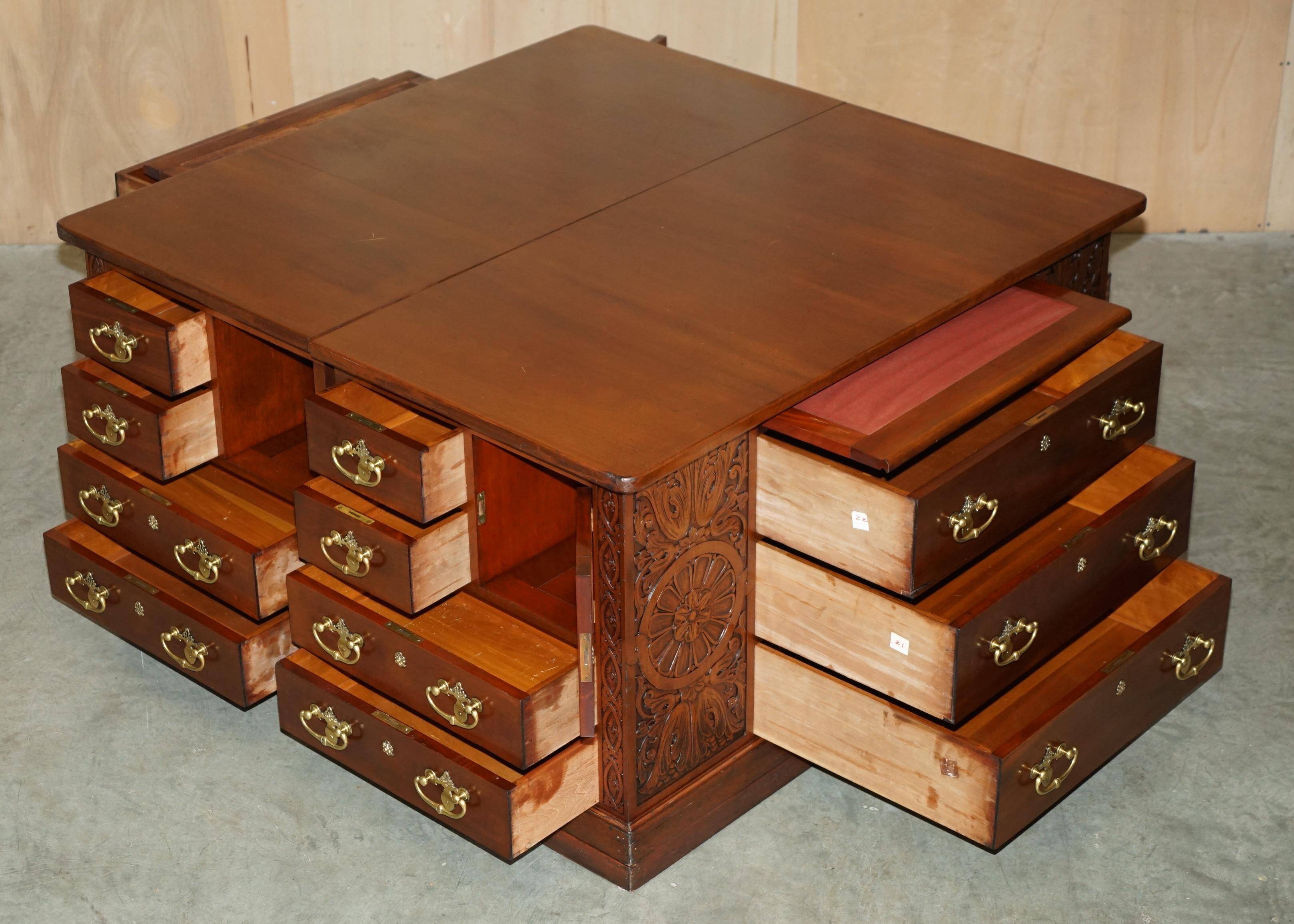 Victorian state desk by Thomas Chippendale or pair of two-drawer commodes