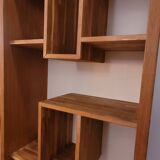 Custom-made solid oak bookcase