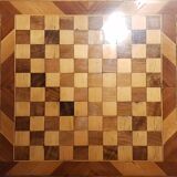 wooden and marquetry game table