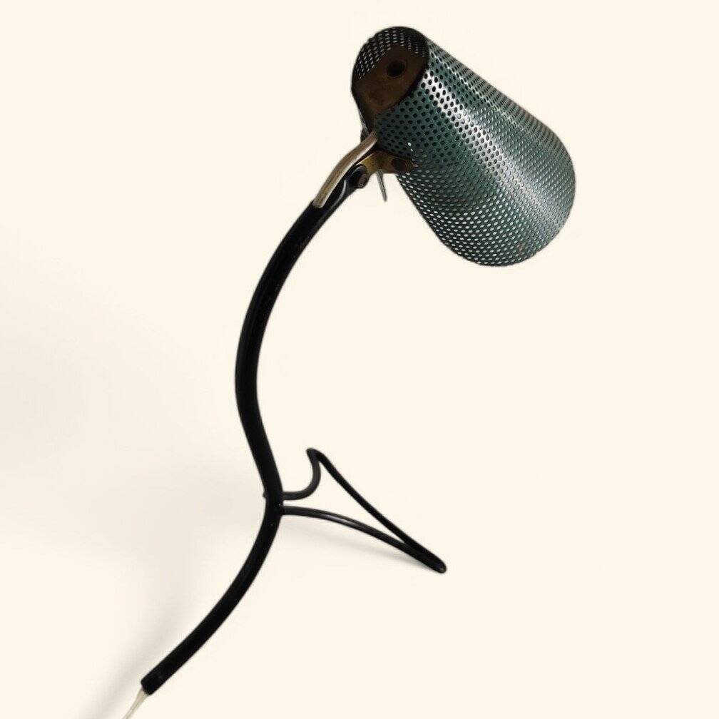 Lampe "Cocotte" en Rigitule Vert dans le style de Mathieu Matégot, 1950s.