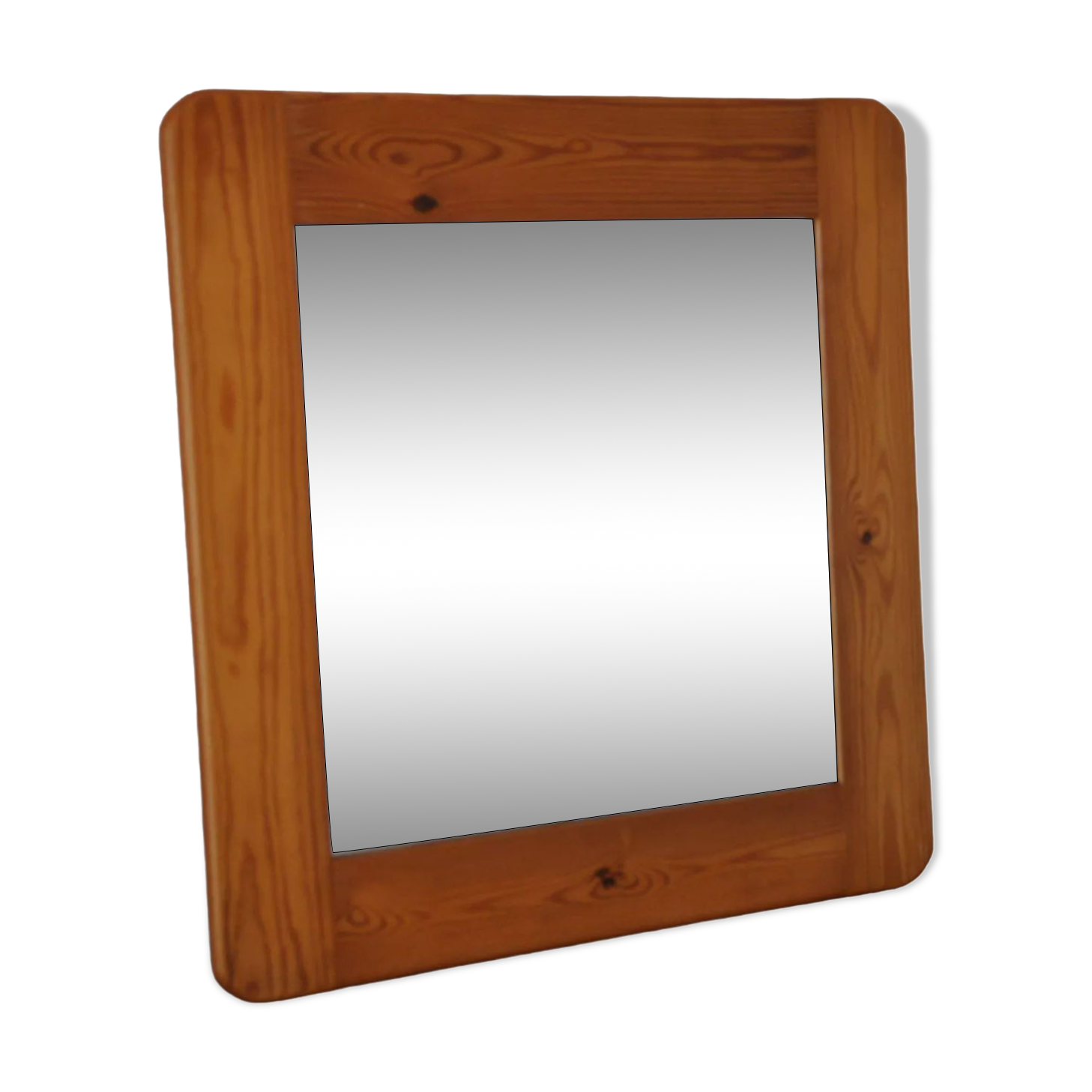 Wooden mirror 70s pine