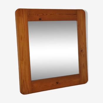 Miroir en bois années 70 pin