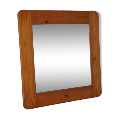 Miroir en bois années 70 pin
