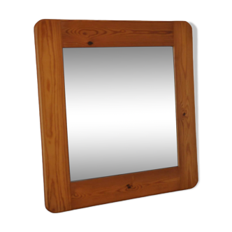 Wooden mirror 70s pine