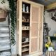 Meuble de métier, armoire en bois