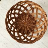 Small vintage rattan basket from the 60s and 70s