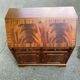 English solid wood donkey back writing desk, 20th century