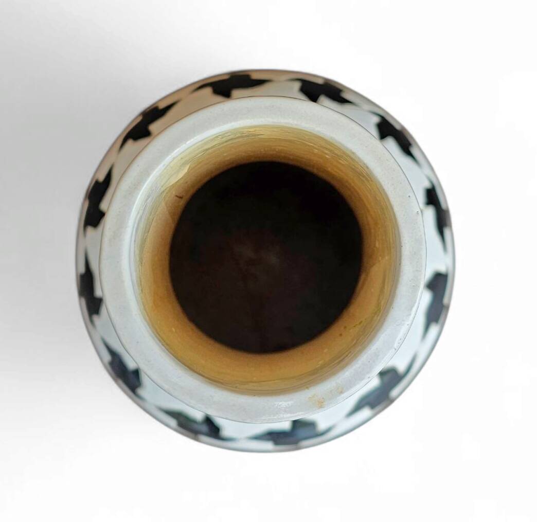 2 x ceramic / Pied de Poule vases / 1980s