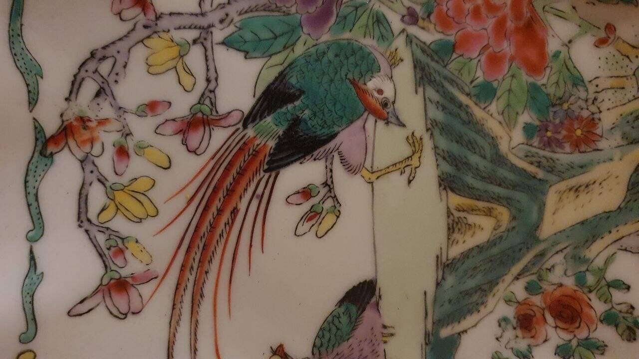 Plat, vide-poche en porcelaine Canton