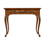 Writing table in ivory and precious wood marquetry
