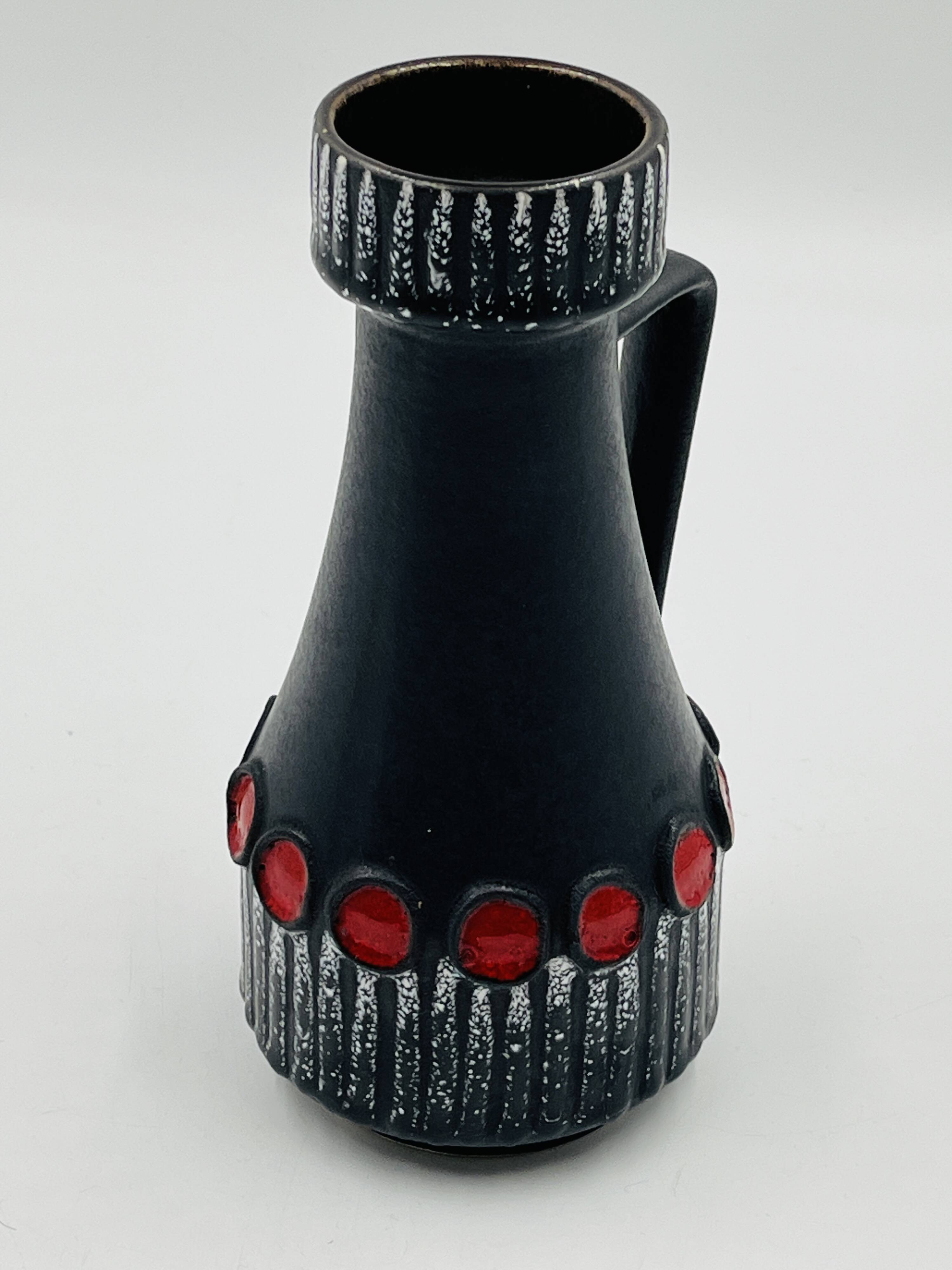 Vase Schlossberg Isle Stéphan black red vintage