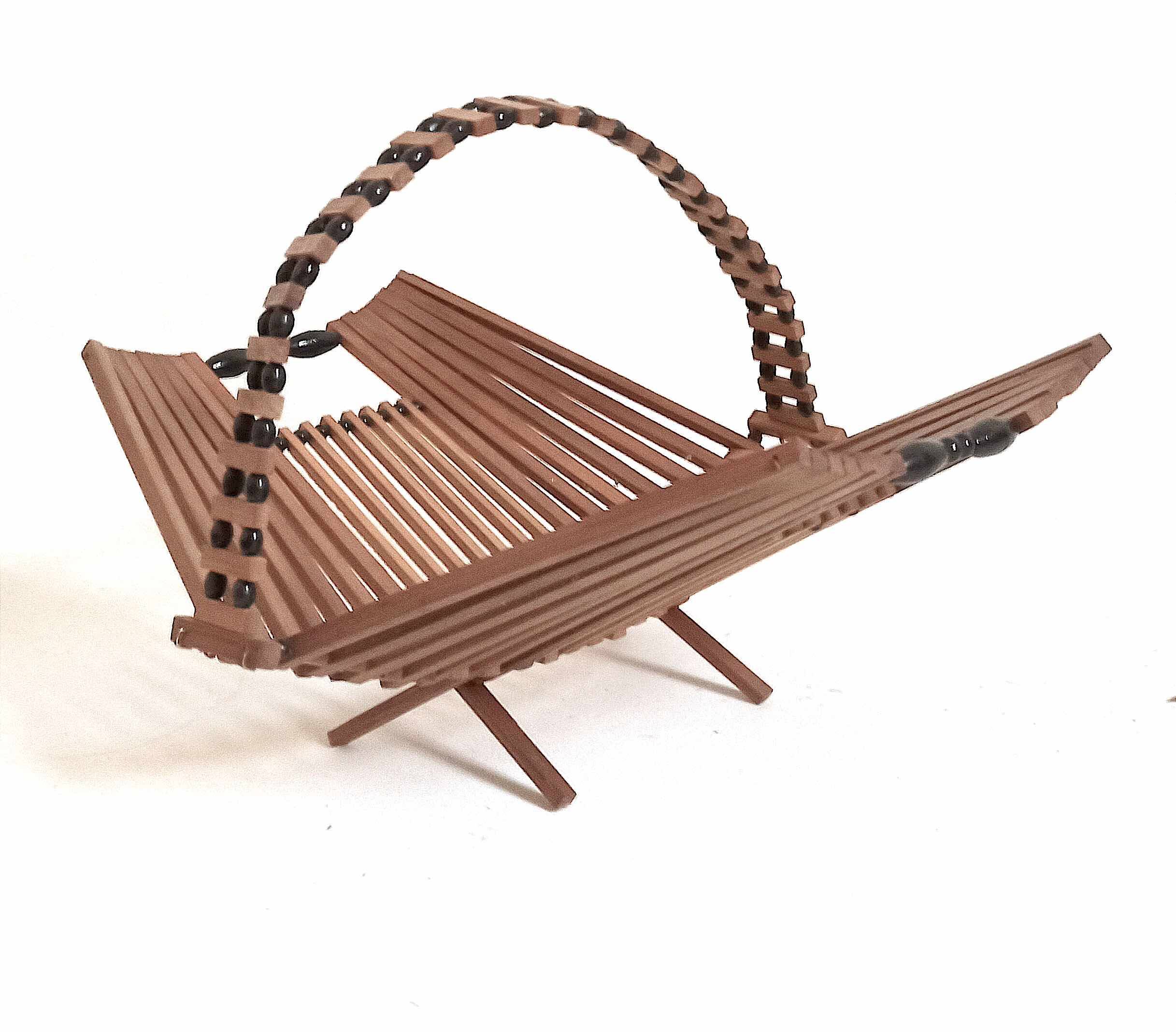 50s scandinavian foldable fruit basket