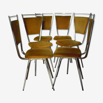 6 chaises tublac seventies