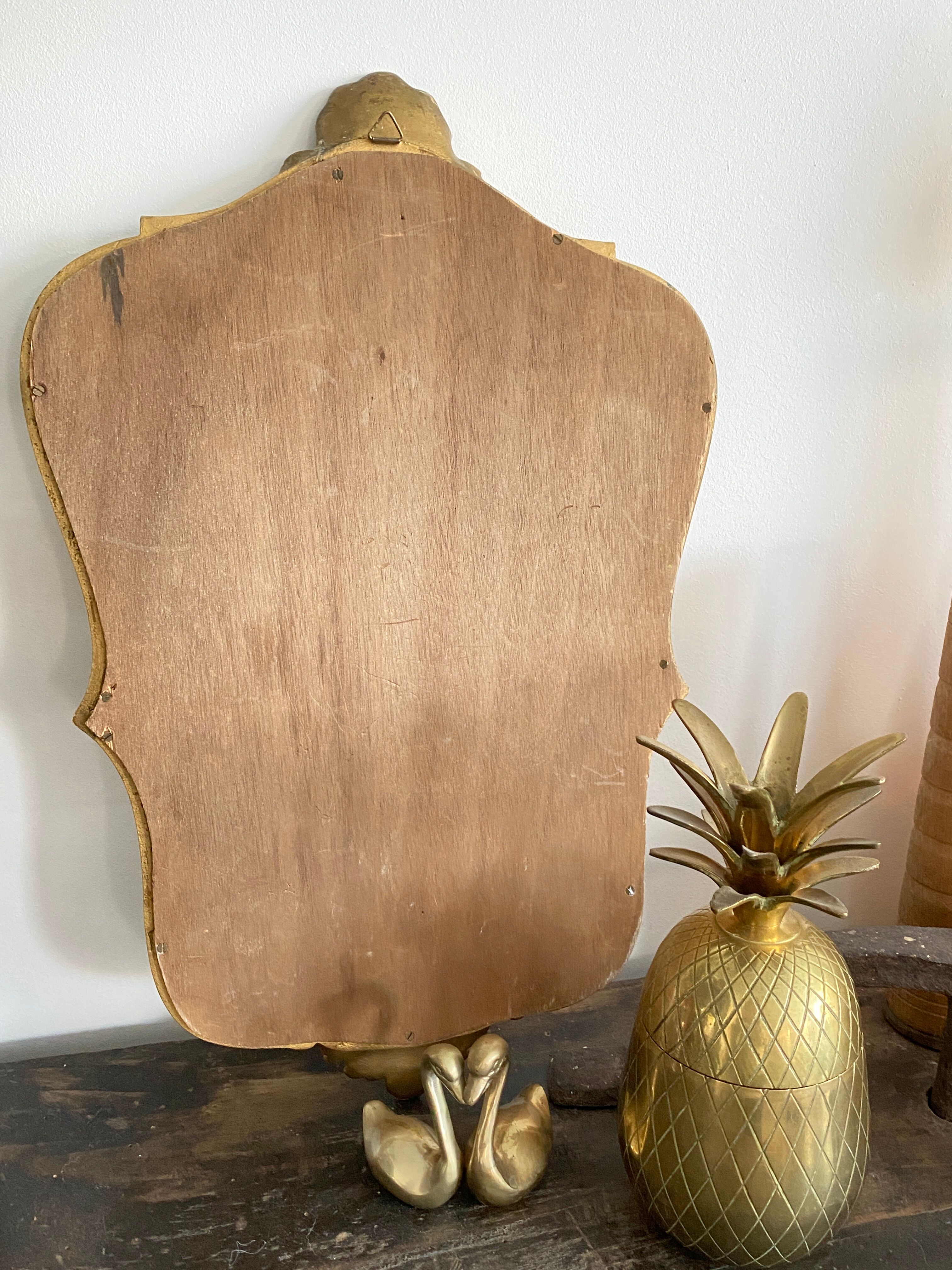 Old rocaille gilded mirror