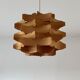 Mid-century wooden pendant lamp by Hans-Agne Jakobsson, Sweden, 1970s