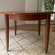 Vintage MDK extendable round table in teak, Scandinavian design from the 1960s.
