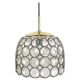 Iron and clear glass pendants by Limburg, Germany, 1960s.
