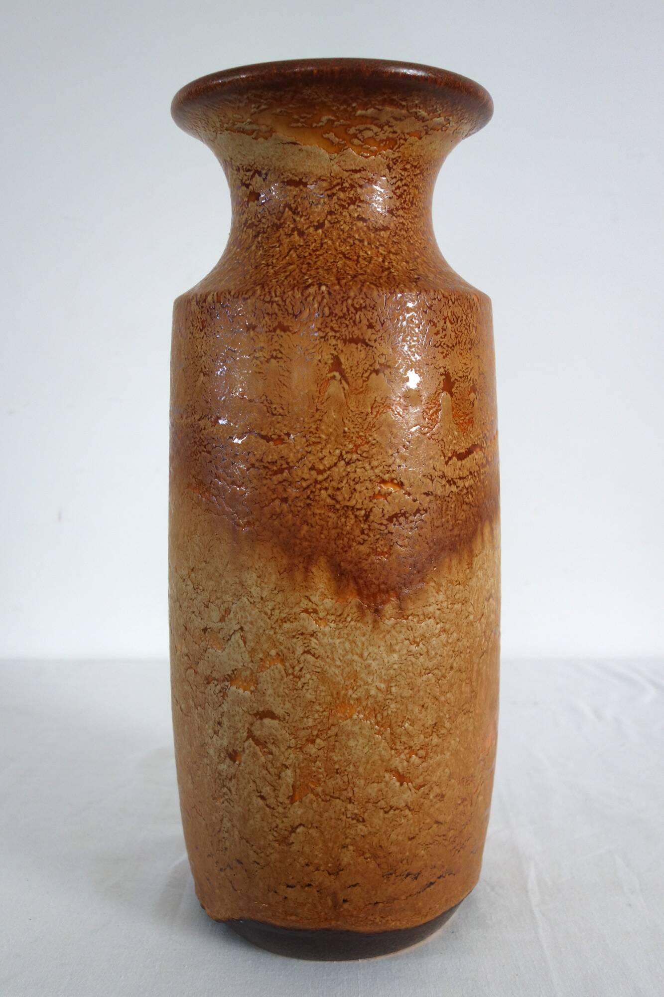 Large Scheurich vase, fat lava decor, 60s