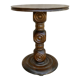 Pedestal table on carved wooden base