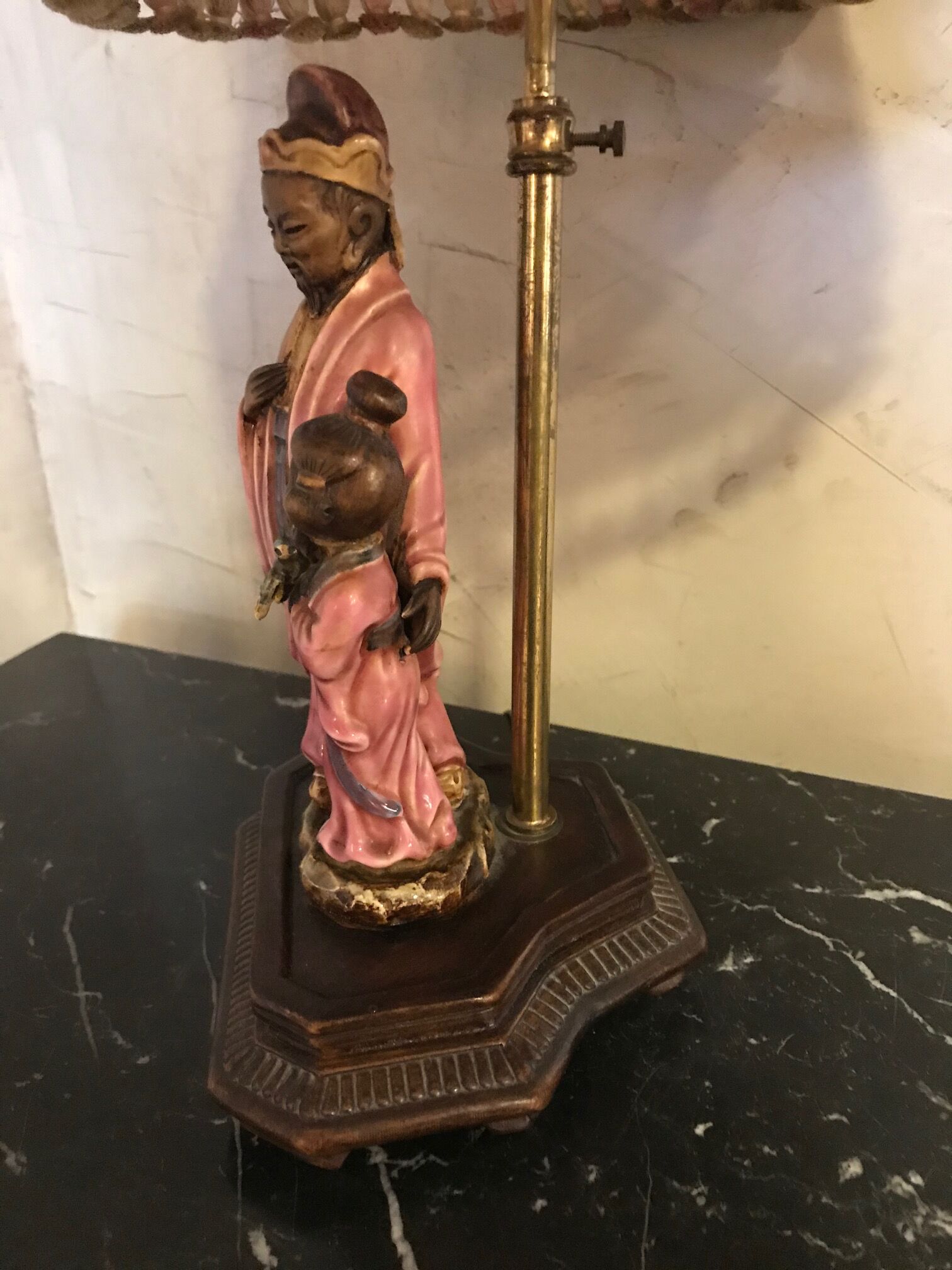 Chinese-inspired porcelain lamp