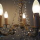 Bronze chandelier with crystal pendants – 5 lights