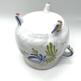 Pot couvert en faïence décor rustique – motif coq – XXe siècle