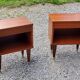 Pair of vintage bedside tables from the 60s in Scandinavian style