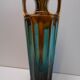 Vase polychrome art deco orchies