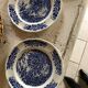 Lot of 9 plates - Chateau Motif - Porcelaine Pyro Blan