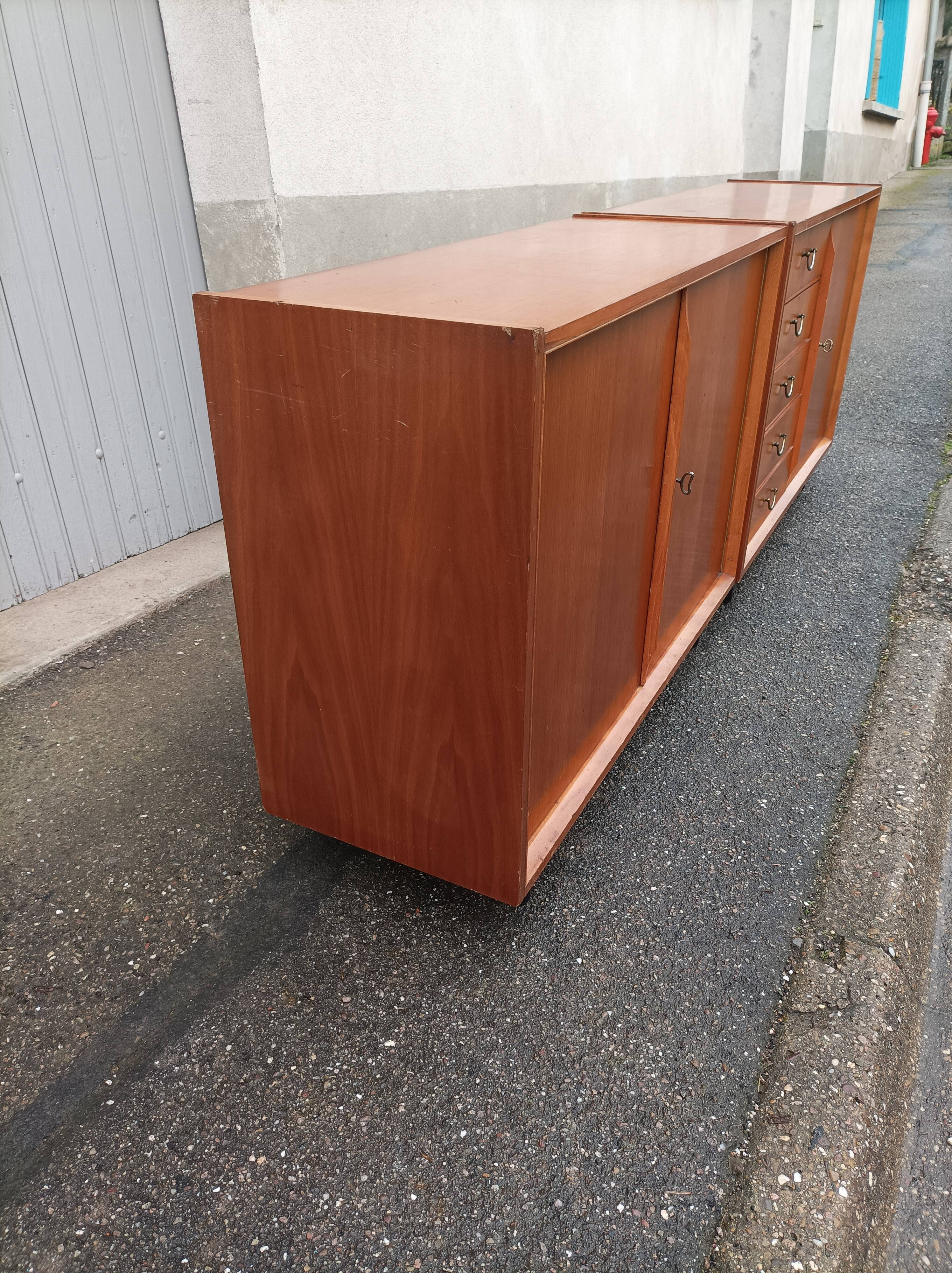Enfilade vintage 3 portes 5 tiroirs